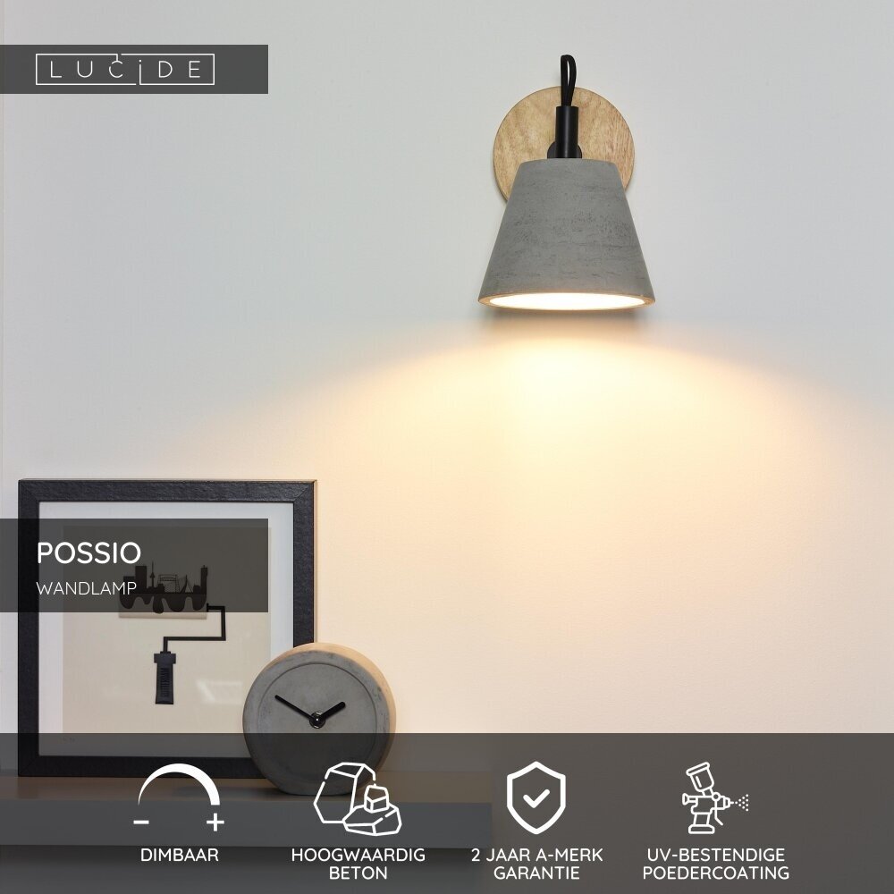 Lucide POSSIO - Wandleuchte - 1xE14 - Grau Lucide POSSIO - Wandleuchte - 1xE14 - Grau