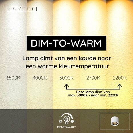 Lucide FEDLER - Deckenstrahler - Ø 12 cm - LED Dim to warm - GU10 (ES111) - 1x12W 2200K/3000K - Weiß Lucide FEDLER - Deckenstrahler - Ø 12 cm - LED Dim to warm - GU10 (ES111) - 1x12W 2200K/3000K - Weiß