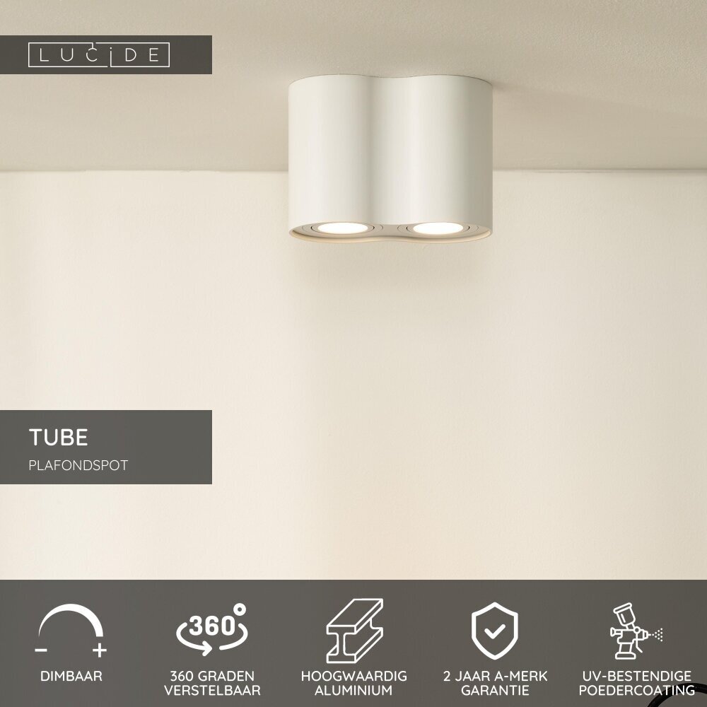 Lucide TUBE - Deckenstrahler - 2xGU10 - Weiß