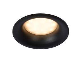 Lucide ZIVA - Einbaustrahler Bad - Ø 8,4 cm - 1xGU10 - IP44 - Schwarz