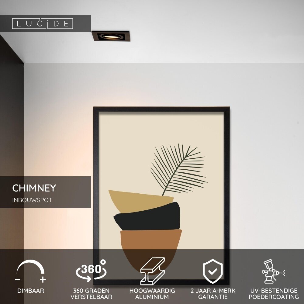 Lucide CHIMNEY - Downlight - 1xGU10 - Schwarz Lucide CHIMNEY - Downlight - 1xGU10 - Schwarz
