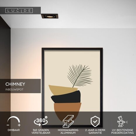Lucide CHIMNEY - Downlight - 1xGU10 - Schwarz Lucide CHIMNEY - Downlight - 1xGU10 - Schwarz