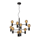 Lucide LEANNE - Hängeleuchte - Ø 65 cm - 10xE27 - Schwarz Lucide LEANNE - Hängeleuchte - Ø 65 cm - 10xE27 - Schwarz