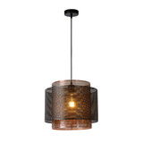 Lucide ORRIN - Hängeleuchte - Ø 34 cm - 1xE27 - Schwarz