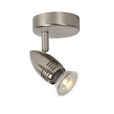 Lucide CARO-LED - Deckenstrahler - Ø 9 cm - LED - GU10 - 1x5W 2700K - Mattchrom