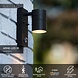 Lucide ARNE-LED IR - Wandstrahler / Wandleuchte Indoor/Outdoor - Ø 6,3 cm - LED - GU10 - 1x5W 2700K - IP44 - Bewegungs- & Tag/Nachtsensor - Schwarz