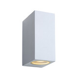 Lucide ZORA-LED - Wandstrahler / Wandleuchte Innen/Außen - LED Dimb. - GU10 - 2x5W 3000K - IP44 - Weiß