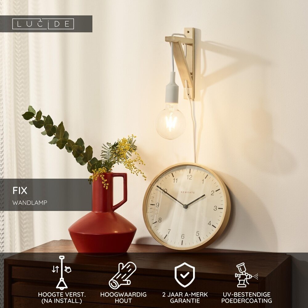 Lucide FIX - Wandleuchte - 1xE27 - Weiß Lucide FIX - Wandleuchte - 1xE27 - Weiß