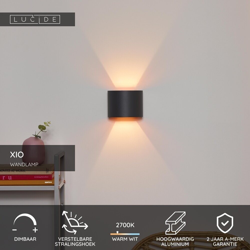 Lucide XIO - Wandleuchte - LED Dimb. - G9 - 1x3,5W 2700K - Einstellbarer Abstrahlwinkel - Grau