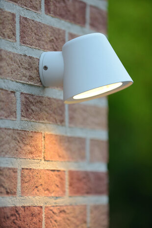 Lucide DINGO-LED - Wandleuchte Innen/Außen - LED Dimb. - GU10 - 1x5W 3000K - IP44 - Weiß Lucide DINGO-LED - Wandleuchte Innen/Außen - LED Dimb. - GU10 - 1x5W 3000K - IP44 - Weiß