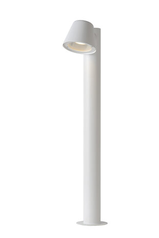 Lucide DINGO-LED - Sockellampe - LED Dimb. - GU10 - 1x5W 3000K - IP44 - Weiß