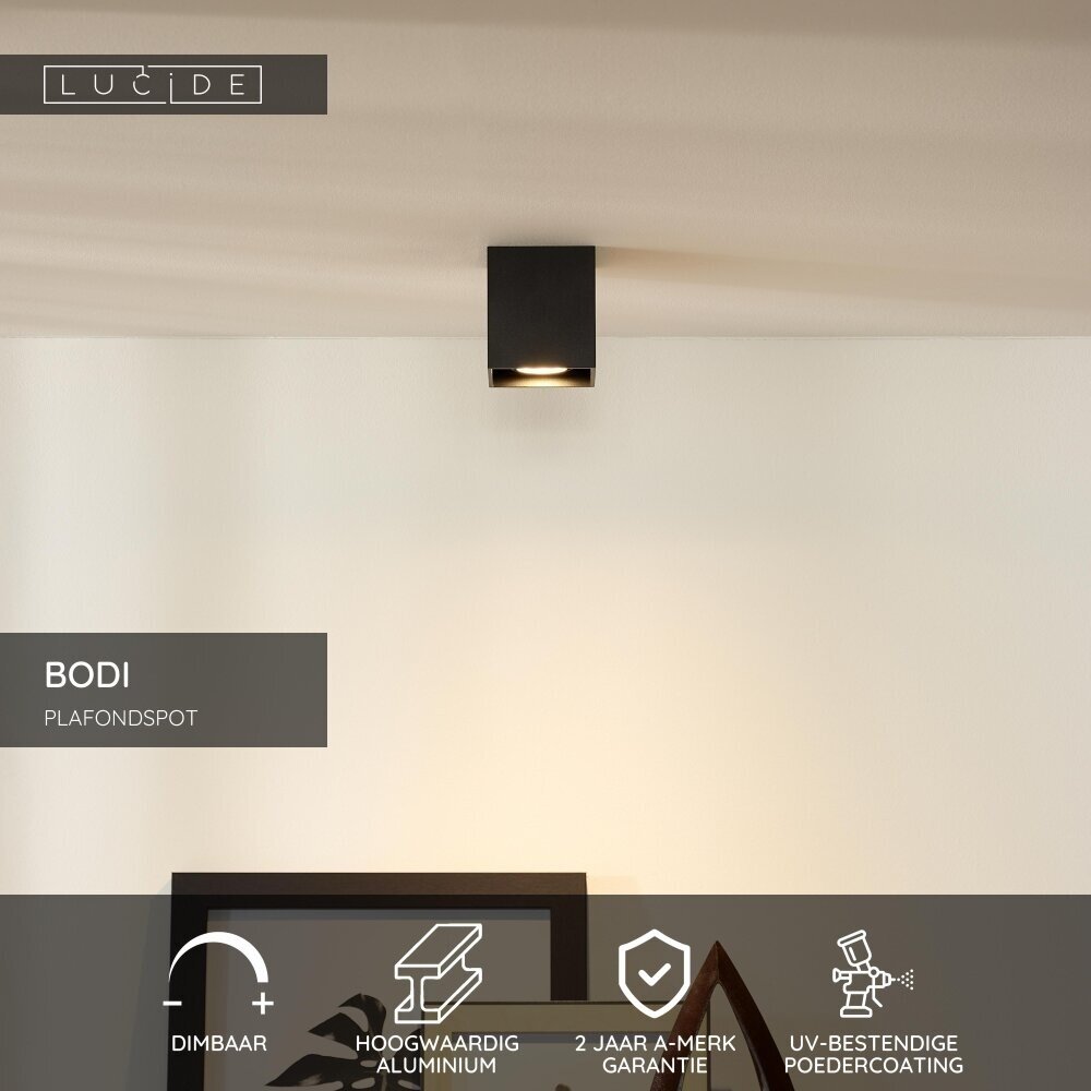 Lucide BODI - Deckenstrahler - 1xGU10 - Schwarz Lucide BODI - Deckenstrahler - 1xGU10 - Schwarz