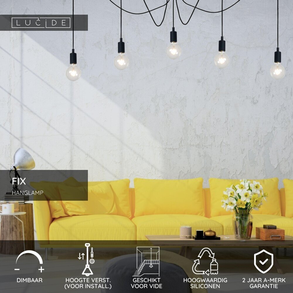 Lucide FIX - Hängeleuchte - 5xE27 - Schwarz Lucide FIX - Hängeleuchte - 5xE27 - Schwarz