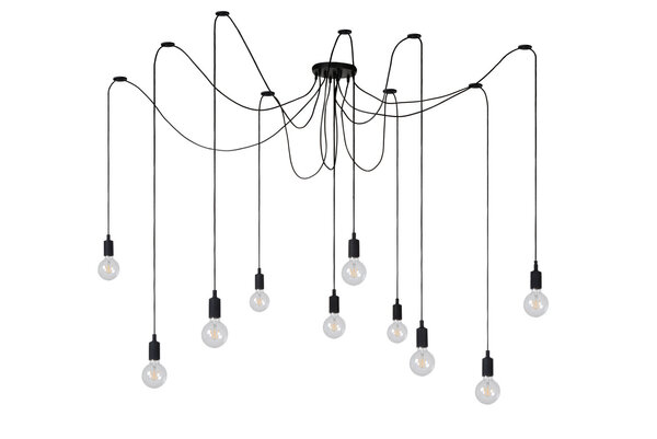 Lucide FIX - Hängeleuchte - 10xE27 - Schwarz Lucide FIX - Hängeleuchte - 10xE27 - Schwarz