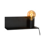 Lucide SEBO - Nachttischlampe / Wandlampe - 1xE27 - Schwarz