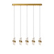 Lucide KLIGANDE - Hängeleuchte - LED Dimb. - 5x7.8W 2700K - Mattes Gold / Messing Lucide KLIGANDE - Hängeleuchte - LED Dimb. - 5x7.8W 2700K - Mattes Gold / Messing