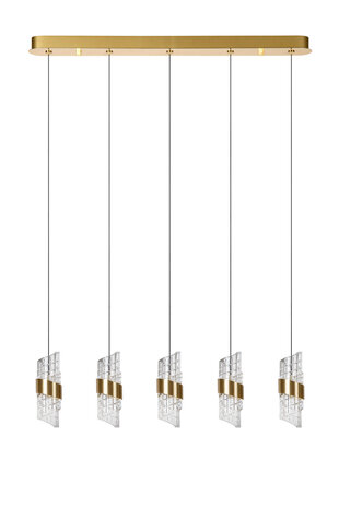 Lucide KLIGANDE - Hängeleuchte - LED Dimb. - 5x7.8W 2700K - Mattes Gold / Messing Lucide KLIGANDE - Hängeleuchte - LED Dimb. - 5x7.8W 2700K - Mattes Gold / Messing