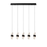 Lucide KLIGANDE - Hängeleuchte - LED Dimb. - 5x7,8W 2700K - Schwarz