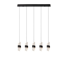 Lucide KLIGANDE - Hängeleuchte - LED Dimb. - 5x7,8W 2700K - Schwarz