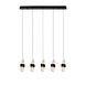 Lucide KLIGANDE - Hängeleuchte - LED Dimb. - 5x7,8W 2700K - Schwarz Lucide KLIGANDE - Hängeleuchte - LED Dimb. - 5x7,8W 2700K - Schwarz