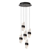Lucide KLIGANDE - Hängeleuchte - Ø 30 cm - LED Dimb. - 5x8W 2700K - Schwarz