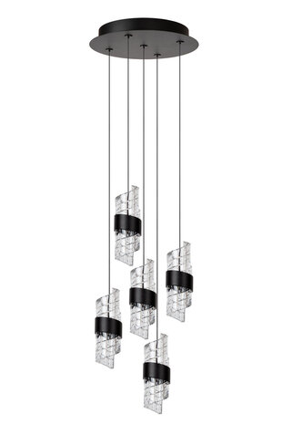 Lucide KLIGANDE - Hängeleuchte - Ø 30 cm - LED Dimb. - 5x8W 2700K - Schwarz Lucide KLIGANDE - Hängeleuchte - Ø 30 cm - LED Dimb. - 5x8W 2700K - Schwarz