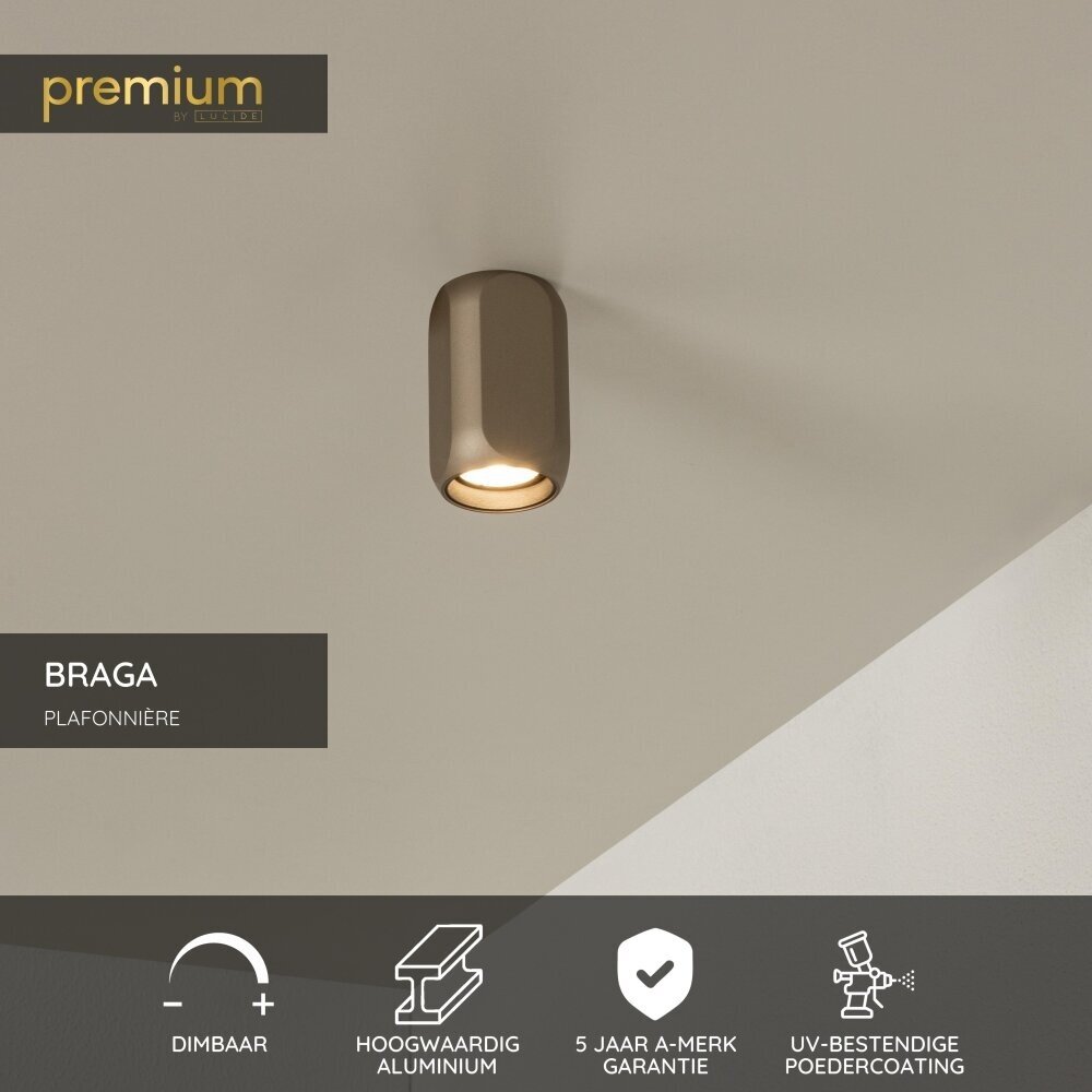 Lucide Premium BRAGA - Deckenleuchte - 1xGU10 - Kaffee Lucide Premium BRAGA - Deckenleuchte - 1xGU10 - Kaffee