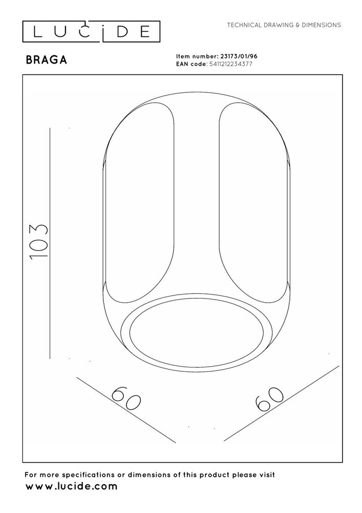 Lucide Premium BRAGA - Deckenleuchte - 1xGU10 - Kaffee Lucide Premium BRAGA - Deckenleuchte - 1xGU10 - Kaffee