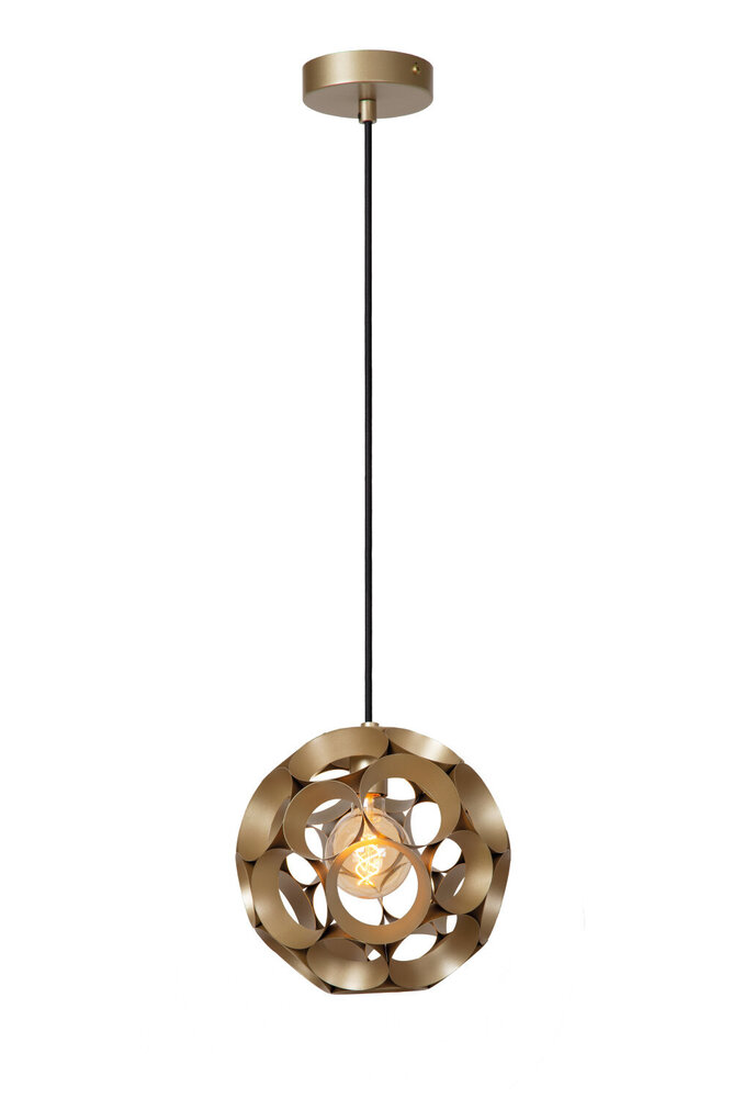 Lucide HANNELORE - Hängeleuchte - Ø 30 cm - 1xE27 - Matt Gold / Messing
