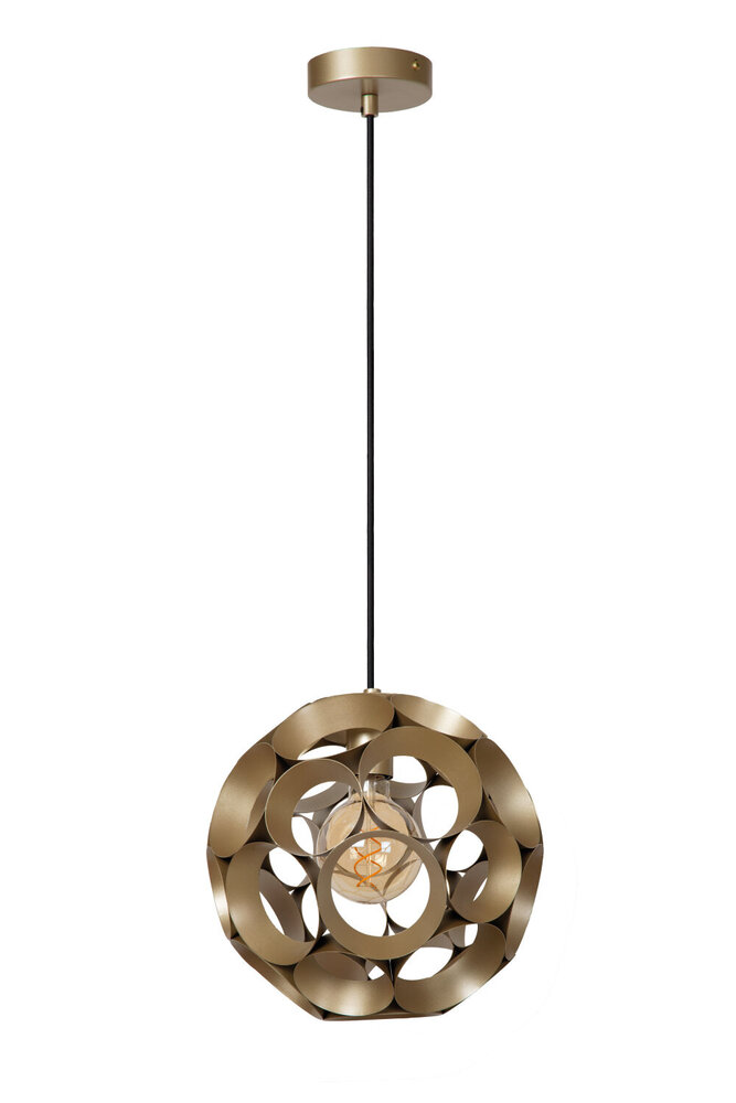 Lucide HANNELORE - Hängeleuchte - Ø 30 cm - 1xE27 - Matt Gold / Messing