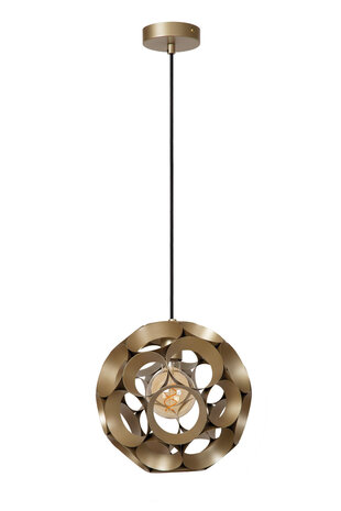 Lucide HANNELORE - Hängeleuchte - Ø 30 cm - 1xE27 - Matt Gold / Messing