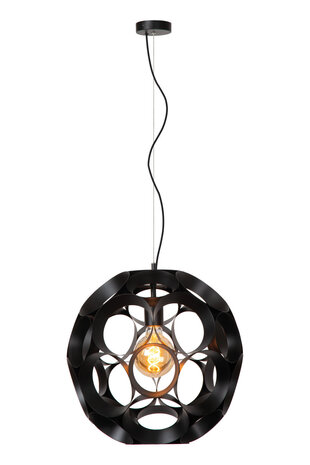 Lucide HANNELORE - Hängeleuchte - Ø 40 cm - 1xE27 - Schwarz