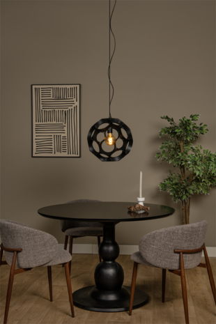 Lucide HANNELORE - Hängeleuchte - Ø 40 cm - 1xE27 - Schwarz