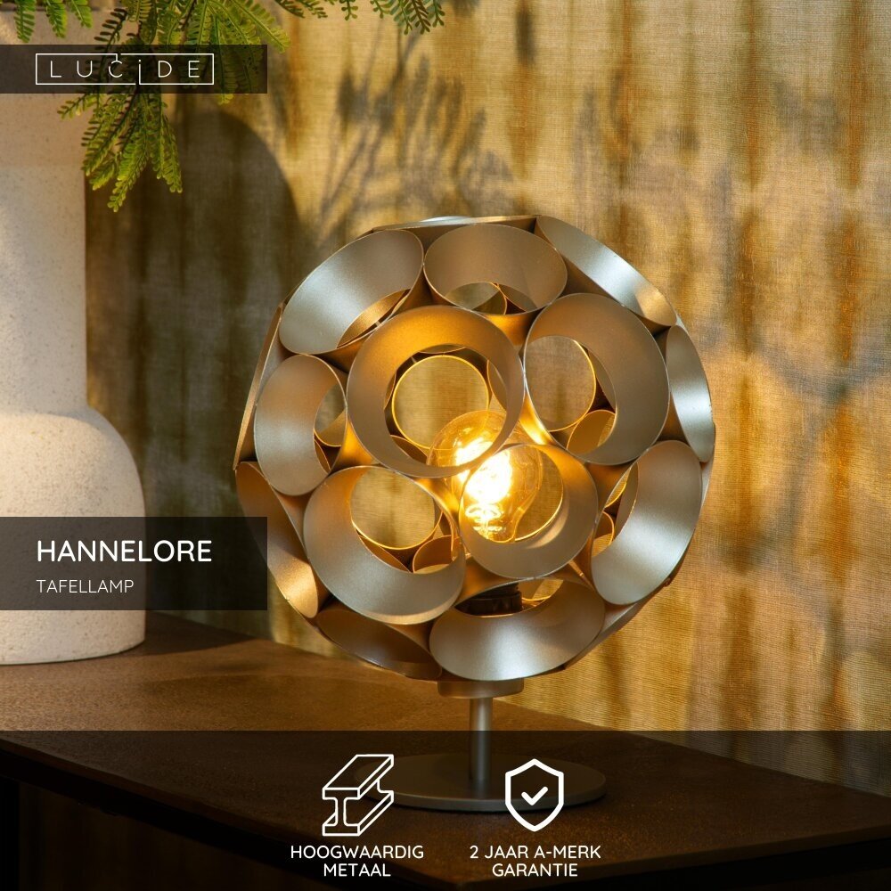 Lucide HANNELORE - Tischleuchte - Ø 25 cm - 1xE27 - Matt Gold / Messing Lucide HANNELORE - Tischleuchte - Ø 25 cm - 1xE27 - Matt Gold / Messing