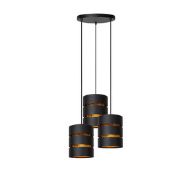 Lucide ROSAS - Hängeleuchte - Ø 43 cm - 3xE27 - Schwarz