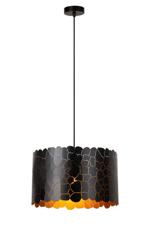 Lucide ALMELO - Hängeleuchte - Ø 40 cm - 1xE27 - Schwarz