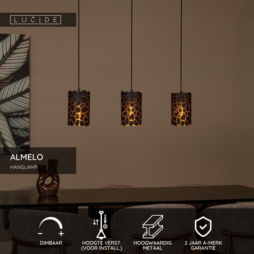 Lucide ALMELO - Hängeleuchte - 3xE27 - Schwarz Lucide ALMELO - Hängeleuchte - 3xE27 - Schwarz