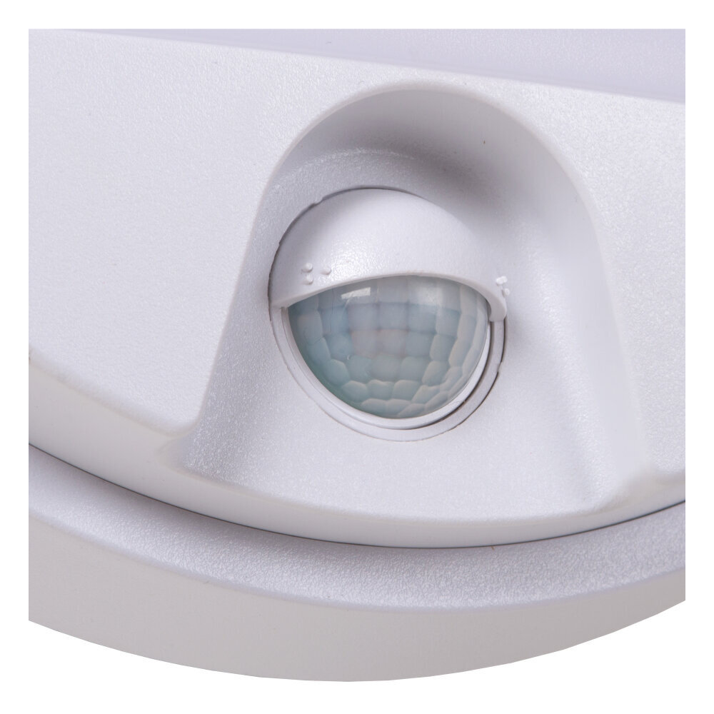 Lucide HUPS IR - Wandleuchte Innen/Außen - Ø 21 cm - LED - 1x10W 3000K - IP54 - Bewegungs- & Tag/Nachtsensor - Weiß