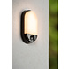 Lucide HUPS IR - Wandleuchte Innen/Außen - LED - 1x10W 3000K - IP54 - Bewegungs- & Tag/Nachtsensor - Schwarz