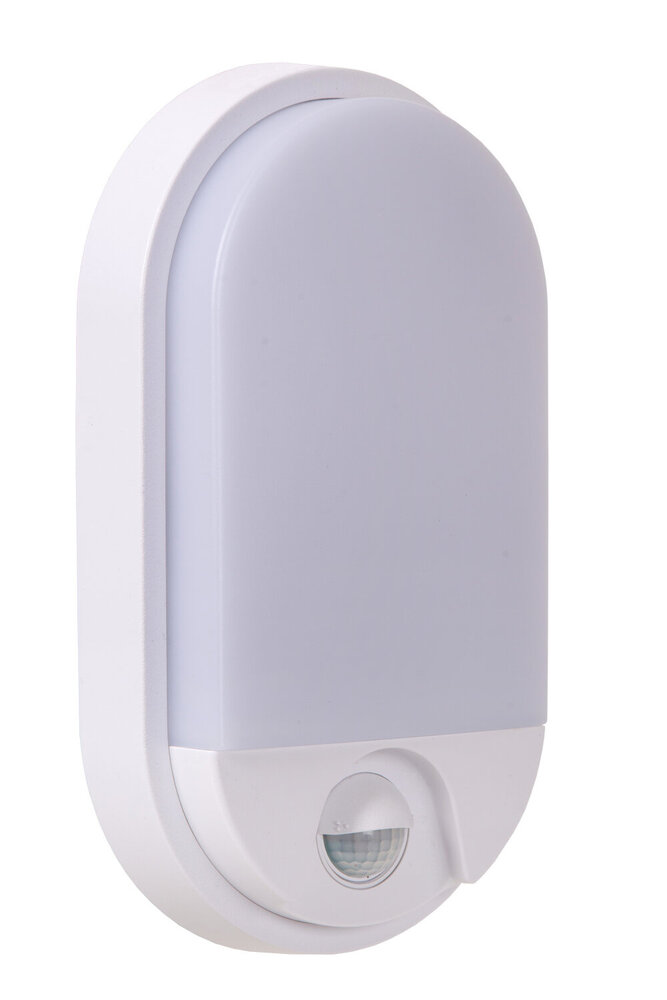 Lucide HUPS IR - Wandleuchte Innen/Außen - LED - 1x10W 3000K - IP54 - Bewegungs- & Tag/Nachtsensor - Weiß