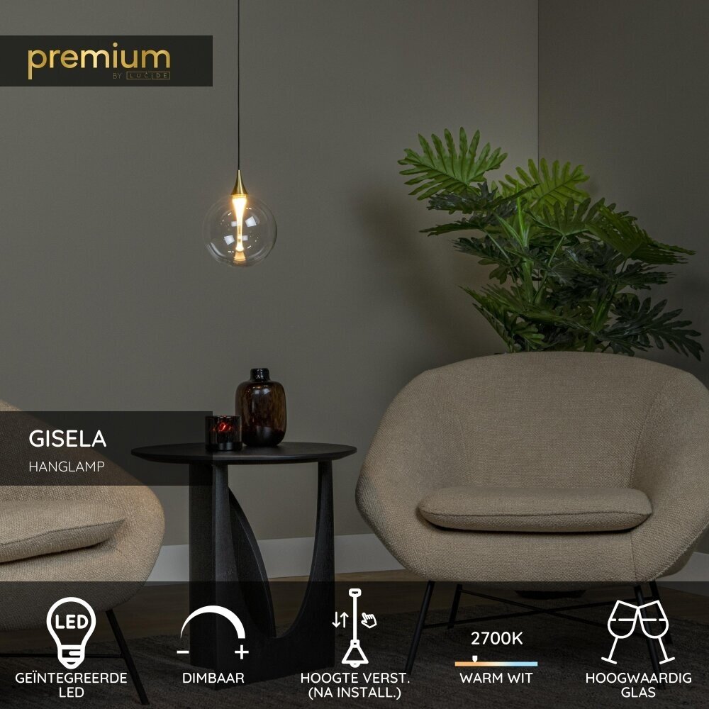 Lucide Premium GISELA - Hängeleuchte - Ø 16 cm - LED - 1x5W 2700K - Transparent Lucide Premium GISELA - Hängeleuchte - Ø 16 cm - LED - 1x5W 2700K - Transparent