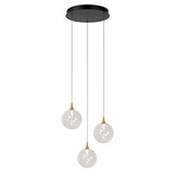 Lucide Premium GISELA - Hängeleuchte - Ø 36 cm - LED Dimb. - 3x4,3W 2700K - Transparent