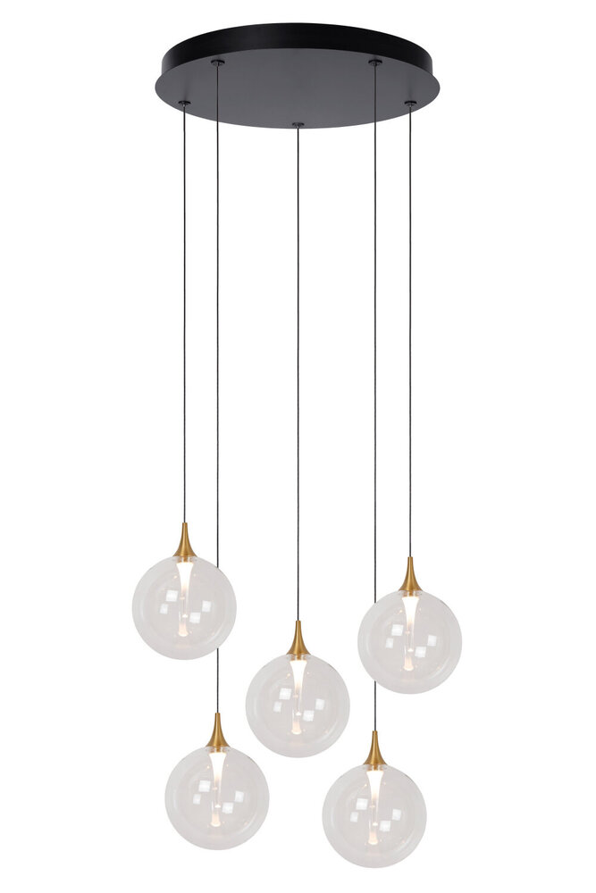 Lucide Premium GISELA - Hängeleuchte - Ø 48 cm - LED Dimb. - 5x3,8W 2700K - Transparent Lucide Premium GISELA - Hängeleuchte - Ø 48 cm - LED Dimb. - 5x3,8W 2700K - Transparent