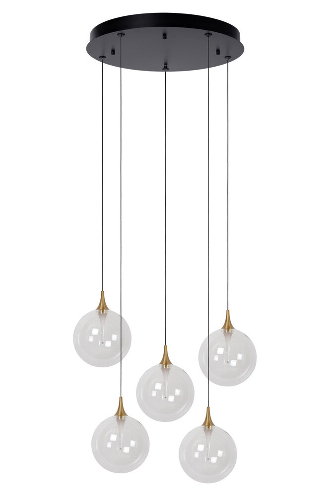 Lucide Premium GISELA - Hängeleuchte - Ø 48 cm - LED Dimb. - 5x3,8W 2700K - Transparent Lucide Premium GISELA - Hängeleuchte - Ø 48 cm - LED Dimb. - 5x3,8W 2700K - Transparent