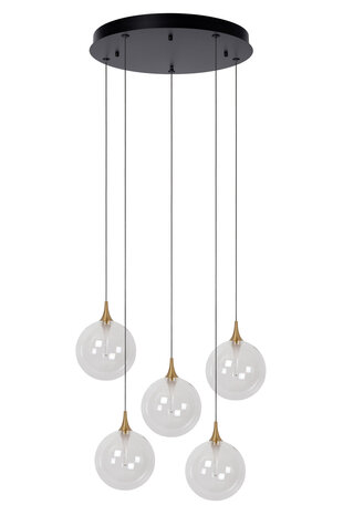 Lucide Premium GISELA - Hängeleuchte - Ø 48 cm - LED Dimb. - 5x3,8W 2700K - Transparent Lucide Premium GISELA - Hängeleuchte - Ø 48 cm - LED Dimb. - 5x3,8W 2700K - Transparent