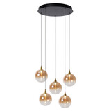 Lucide Premium GISELA - Hängeleuchte - Ø 48 cm - LED Dimb. - 5x3,8W 2700K - Bernstein