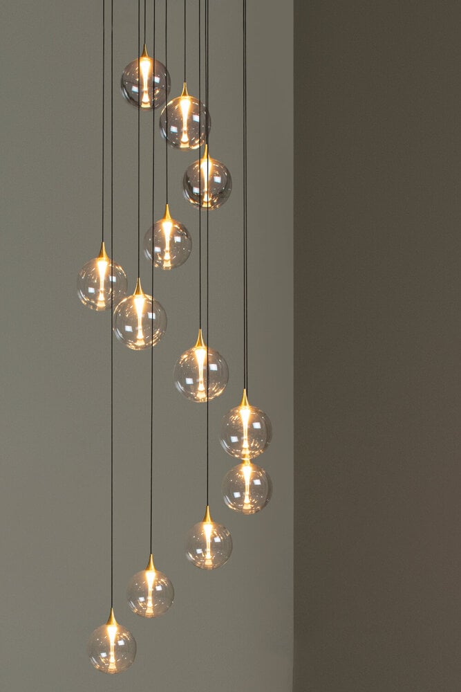 Lucide Premium GISELA - Hängeleuchte - Ø 61 cm - LED Dimb. - 12x3,5W 2700K - Transparent