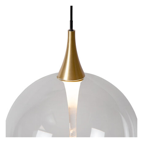 Lucide Premium GISELA - Hängeleuchte - Ø 61 cm - LED Dimb. - 12x3,5W 2700K - Transparent