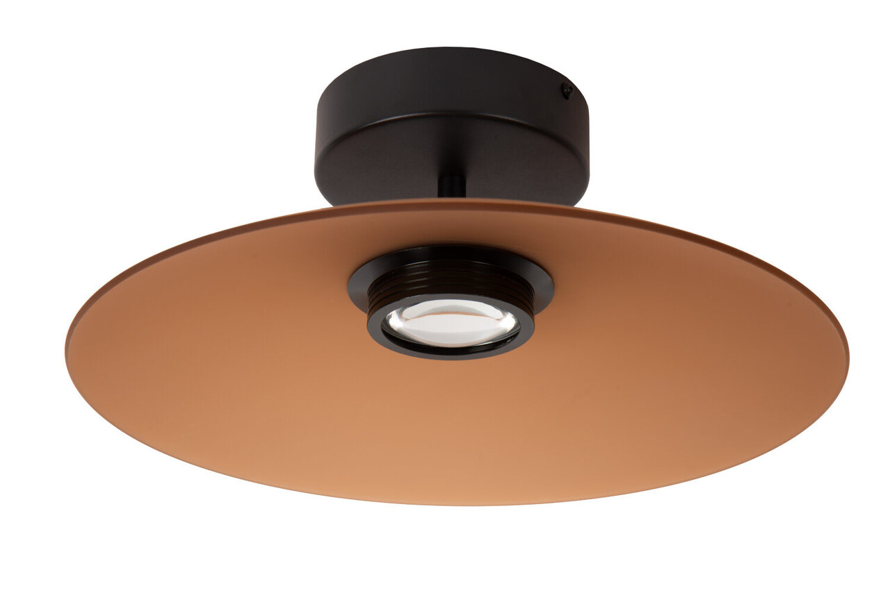 Lucide Premium MENGA - Deckenleuchte - Ø 40 cm - LED Dimb. - 1x11W 2700K - Bernstein