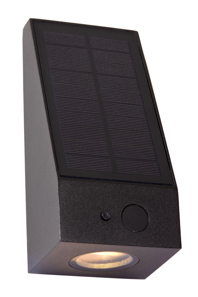 Lucide IRWIN - Wandleuchte - Solar - LED Dimb. - 1x2W 2850K/3150K - IP54 - Tag/Nacht-Sensor - Schwarz Lucide IRWIN - Wandleuchte - Solar - LED Dimb. - 1x2W 2850K/3150K - IP54 - Tag/Nacht-Sensor - Schwarz